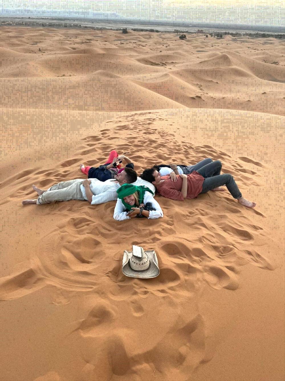 students in the desert